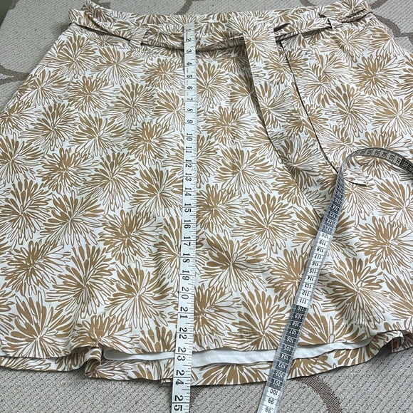 Lands' End Floral Brown and Cream A-line Skirt Knee-Length Casual size 16W - Picture 9 of 11